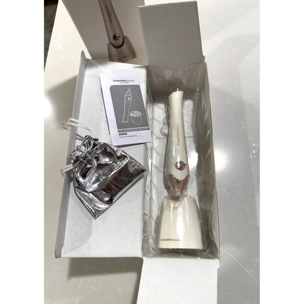 TOUCHBeauty 5 in 1 Electric Manicure Pedicure Set White Rose Gold TB-1335 Boxed